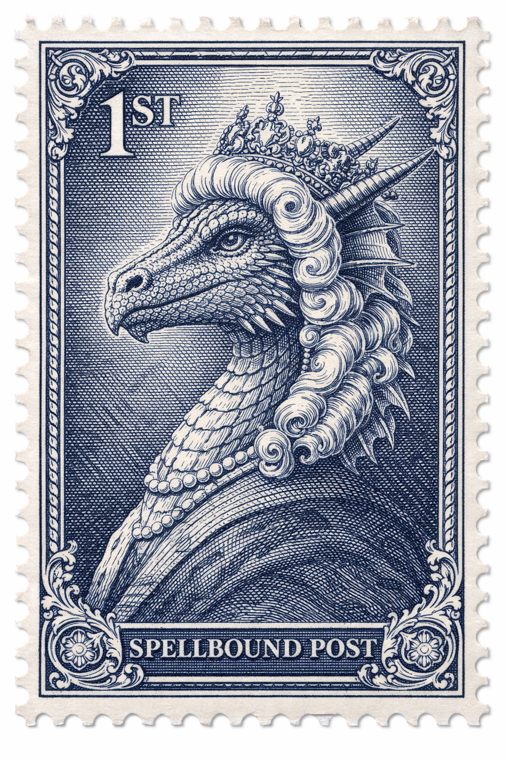 Draconic Crown Stamp Sticker